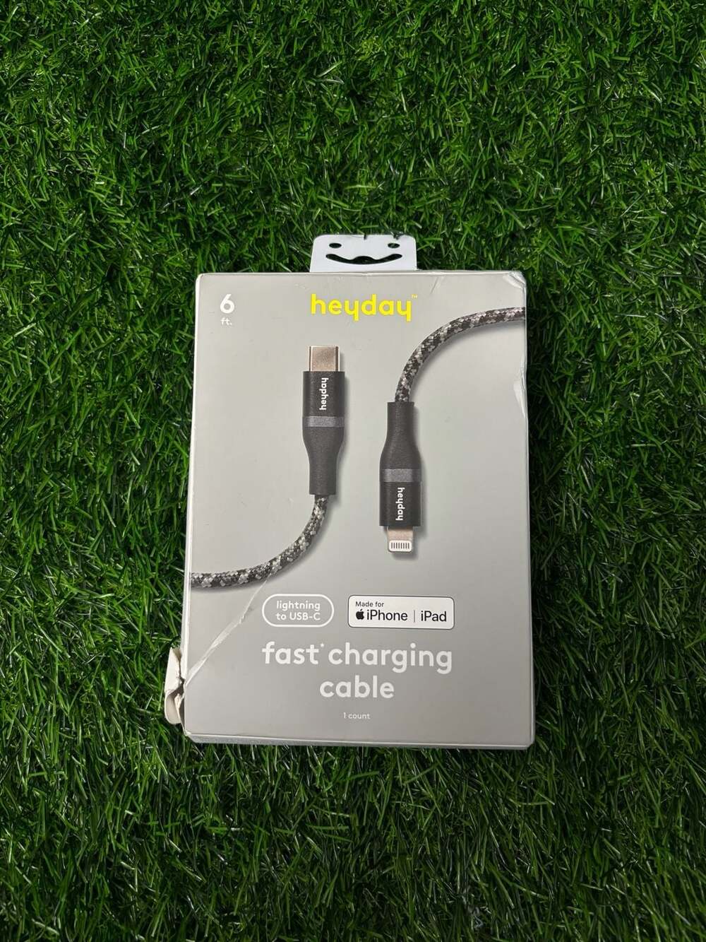 4' Lightning to USB-C Braided Cable - heyday™ Black: Male-to-Male Connector : ,